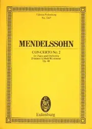 Commandez dès aujourd'hui - Mendelssohn F. Concerto N°2 Piano et Orchestre Conducteur