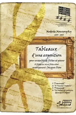 Stock presque épuisé - Moussorgsky M. Tableaux D'une Exposition 4 Flutes Piano