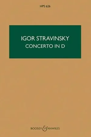 Stravinsky I. Concerto en RE Cordes Conducteur - Offre flash