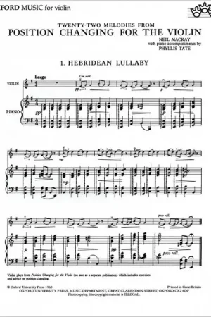 Ne manquez pas cette offre | Mackay N. Position Changing For The Violin Accompagnement Piano