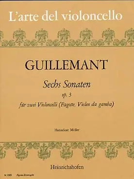 Guillemant B. 6 Sonates OP 3 Violoncelles - Tout juste ajouté