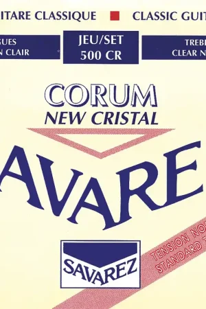 Prix réduit | Jeu de Cordes Guitare Classique Savarez 500CR Cristal Corum Tirant Normal