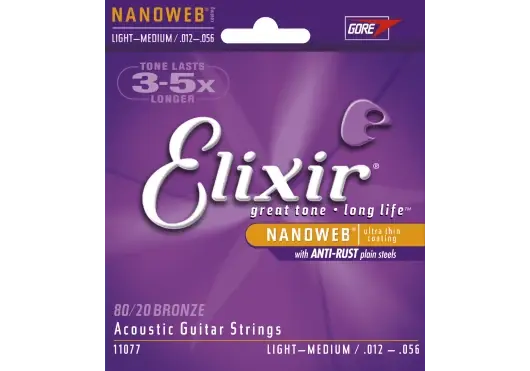 Jeu de Cordes Acoustique Elixir Nanoweb 12/56 REF:11077 - Affaire à saisir