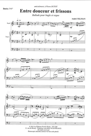 Qualité professionnelle - Telman A. Entre Douceur et Frissons Bugle Orgue