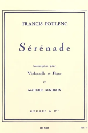 Offre à durée limitée | Poulenc F. Serenade Violoncelle