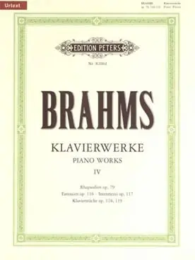 Brahms J. Oeuvres Completes Vol 4 Piano - Économisez maintenant