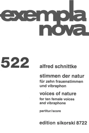 Promotion - Schnittke A. Stimmen Der Natur 11 Voix de Femmes et Vibraphone