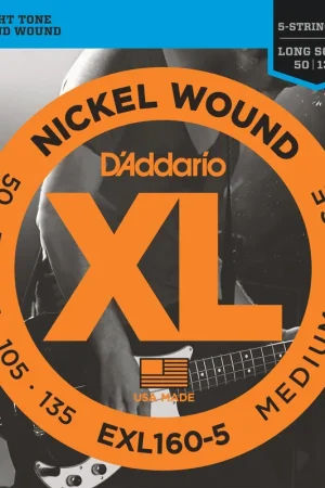 Dernières unités | Jeu de Cordes Basse D'addario EXL160-5 5 Cordes 50/135