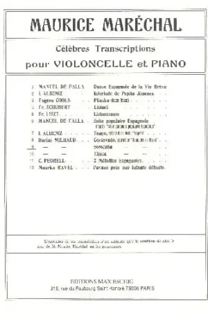 Milhaud D. Sorocaba Violoncelle OU 2 Violoncelles | Prix bas