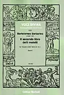 Envoi rapide | Barbarino B. IL Secondo Libro Delli Motetti Voix Soprano OU MEZZO-SOPRANO