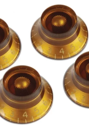 Set de 4 Boutons Gibson PRHK-030 Top Hat Vintage Amber - Prix exceptionnel