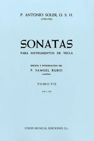 Soler P.a. Sonatas Vol 7 Piano | Produit tendance