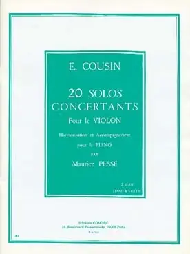 Très demandé | Cousin E. Solos Concertants Vol 2 Violon et Piano