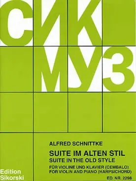 Plus que quelques articles - Schnittke A. Suite IN The Old Style Violon