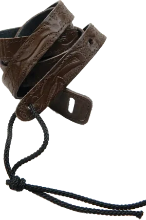 Prêt à expédier | Sangle Planet Waves 25LBNJE01-DX Courroie Cuir Marron