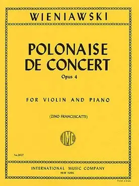 Livraison express | Wieniawski H. Polonaise de Concert OP 4 Violon