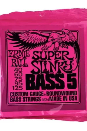 Jeu de Cordes Basse Ernie Ball 2824 Super Slinky Bass 40-125 5 Cordes | Excellente qualité