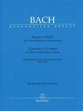 Bach J.s. Concerto RE Mineur Bwv 1052 Violon - Achetez en ligne