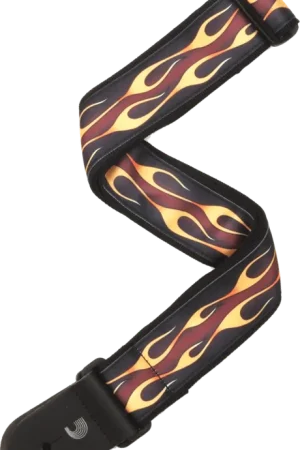 Qualité premium - Sangle Planet Waves 50F09 Nylon Flame Red