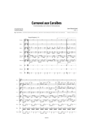 Amiot J.c. Carnval Aux Caraibes Flutes et Percussions - Prix promo