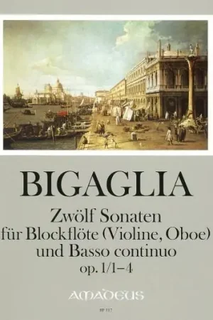 Bigaglia D. 12 Sonates OP 1 Vol 1 Flute A Bec | Prix usine