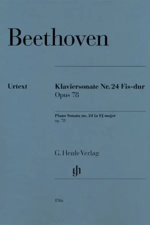Beethoven L. Sonate N°24 OP 78 Piano - Stock presque épuisé