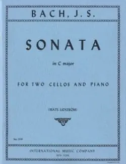 Bach J.s. Sonate DO Majeur 2 Violoncelles Piano | Profitez-en