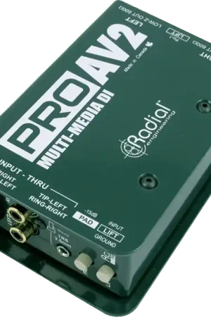 Boite de Direct Radial DI Passive Multimedia Stereo PRO-AV2 - Stock presque épuisé