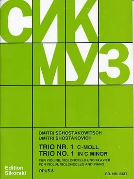 Très apprécié des clients - Chostakovitch D. Trio N°1 OP 8