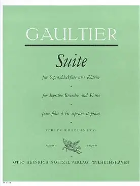 Livraison rapide - Gaultier P. Suite MI Mineur Flute A Bec Soprano