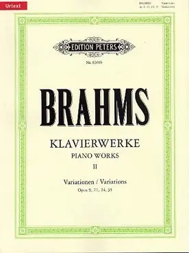 Achetez en ligne - Brahms J. Oeuvres Completes Vol 2 Piano