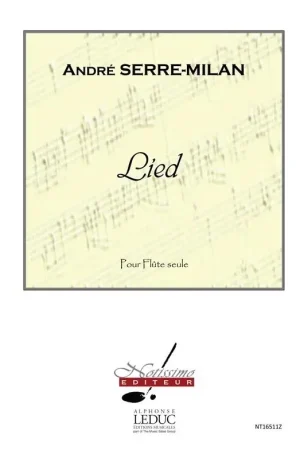 SERRE-MILAN A. Lied Flute Solo - Offre flash