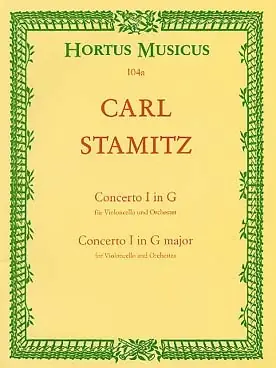 Prix exceptionnel | Stamitz A. Concerto N°1 Sol Majeur Violoncelle