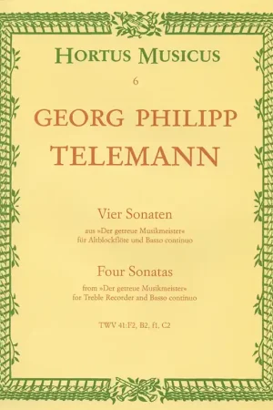 Telemann G.p. Sonate Flute A Bec Alto - Nouveau produit