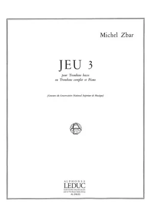 Bon plan - Zbar M. Jeu 3 Trombone Basse