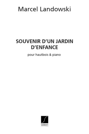 Landowski M. Souvenir D'un Jardin D'enfance Hautbois | Très bien noté