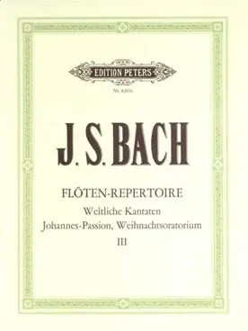 Bach J.s. Flûte Répertoire Vol 3 Flute - Promo exceptionnelle