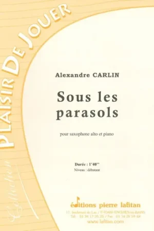 Telman A. Sous Les Parasols Saxophone Alto Piano - Nouveau en boutique