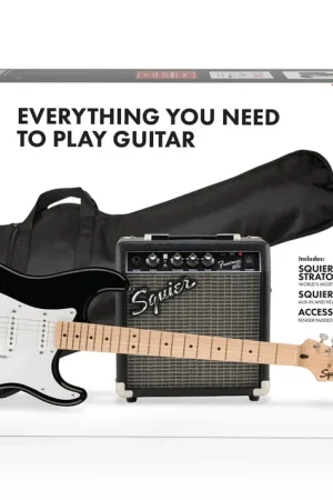 Plébiscité par les clients - Pack Squier Sonic Stratocaster Black