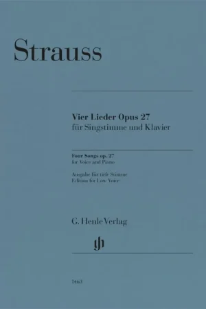 Strauss R. Four Songs OP 27 Voix Basse | Premium