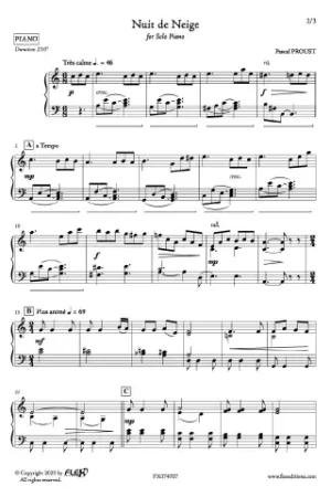 Tendance | Proust P. Nuit de Neige Piano
