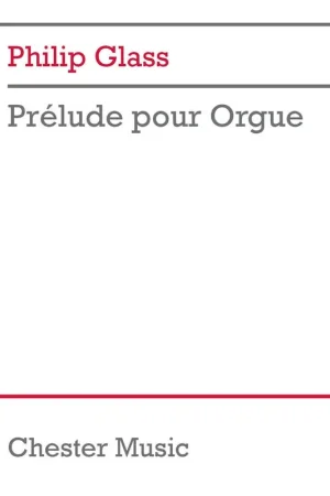 Offre limitée | Glass P. Prélude pour Orgue
