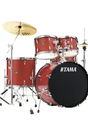 Tama Stagestar 20" Candy Red Sparkle + Cymbales Meinl | Profitez-en