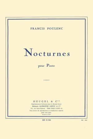 Poulenc F. 8 Nocturnes Piano | Commandez dès aujourd'hui