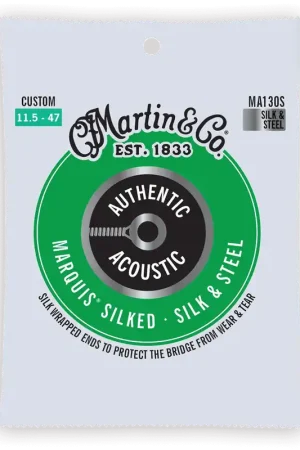 Jeu de Cordes Acoustique Martin 92/8 Phosphore Bronze Authentic Silked, Silk&Steel 11,5-47 | Prix bas