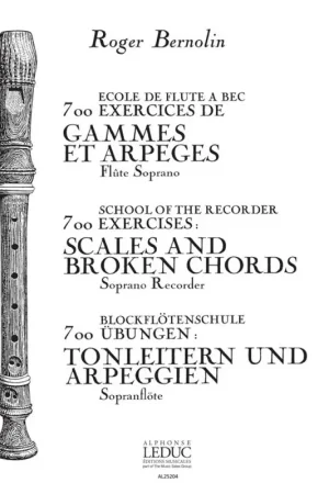 Bernolin R. Gammes et Apèges Flute A Bec Soprano | Prix avantageux
