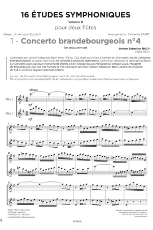 Bien noté | Baert C. 16 Etudes Symphoniques Vol B Flutes