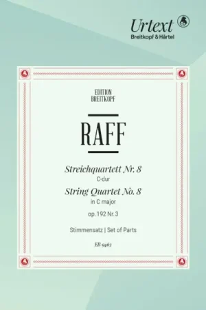 Super prix - Raff J. Quatuor A Cordes N°8 Op 192/3 Parties