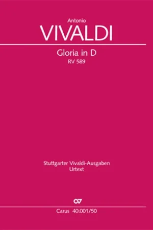 Commandez dès maintenant - Vivaldi A. Gloria RV 589 Vocal