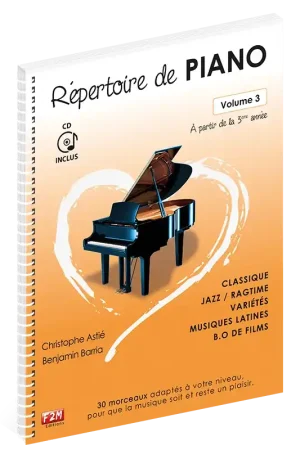 Astie C. Repertoire de Piano Vol 3 | Qualité supérieure